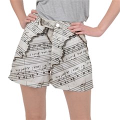 Music Notes Note Music Melody Sound Pattern Ripstop Shorts by Ravend