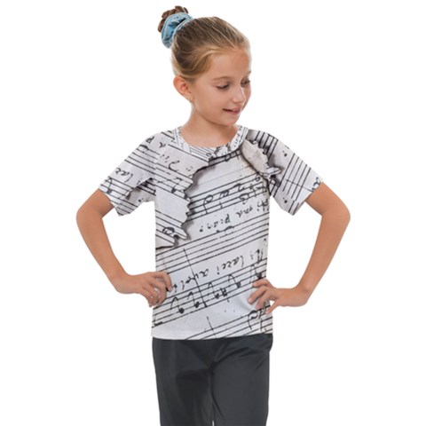 Music Notes Note Music Melody Sound Pattern Kids  Mesh Piece Tee by Ravend