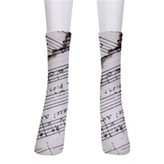 Music Notes Note Music Melody Sound Pattern Crew Socks by Ravend