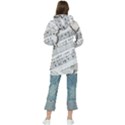 Music Notes Note Music Melody Sound Pattern Women s Long Oversized Pullover Hoodie View2