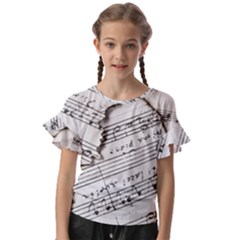 Music Notes Note Music Melody Sound Pattern Kids  Cut Out Flutter Sleeves by Ravend