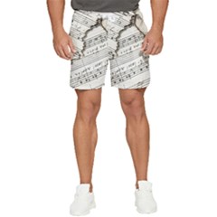 Music Notes Note Music Melody Sound Pattern Men s Runner Shorts