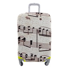 Vintage Beige Music Paper Background Design Luggage Cover (small) by Ravend