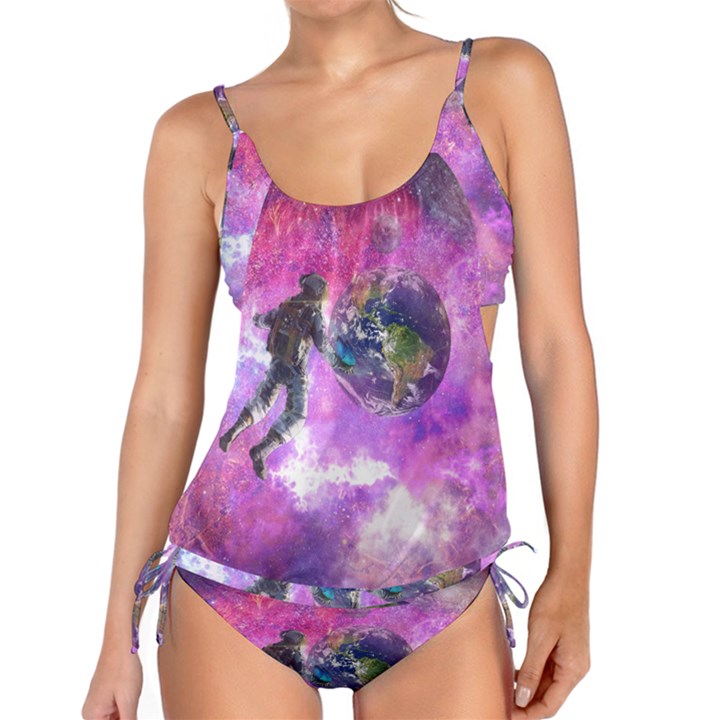 Astronaut Earth Space Planet Fantasy Tankini Set