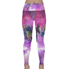 Astronaut Earth Space Planet Fantasy Lightweight Velour Classic Yoga Leggings by Ravend