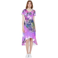 Astronaut Earth Space Planet Fantasy High Low Boho Dress by Ravend