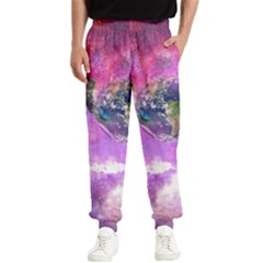 Astronaut Earth Space Planet Fantasy Men s Elastic Waist Pants by Ravend