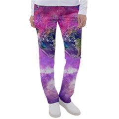 Astronaut Earth Space Planet Fantasy Women s Casual Pants by Ravend