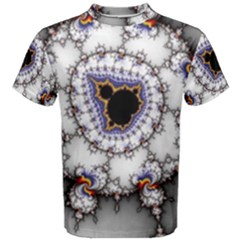 Mandelbrot Fractal Background Template Circle Men s Cotton Tee by danenraven