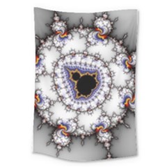 Mandelbrot Fractal Background Template Circle Large Tapestry by danenraven