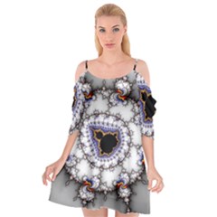 Mandelbrot Fractal Background Template Circle Cutout Spaghetti Strap Chiffon Dress by danenraven