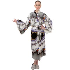 Mandelbrot Fractal Background Template Circle Maxi Velour Kimono by danenraven