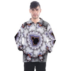 Mandelbrot Fractal Background Template Circle Men s Half Zip Pullover by danenraven