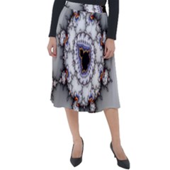 Mandelbrot Fractal Background Template Circle Classic Velour Midi Skirt  by danenraven