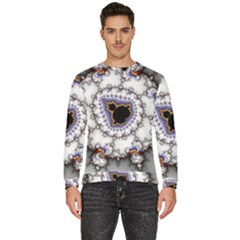 Mandelbrot Fractal Background Template Circle Men s Fleece Sweatshirt by danenraven