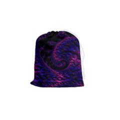 Fractal Mandelbrot Abstract Background Pattern Drawstring Pouch (small) by danenraven