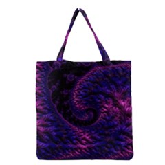 Fractal Mandelbrot Abstract Background Pattern Grocery Tote Bag by danenraven