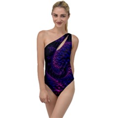 Fractal Mandelbrot Abstract Background Pattern To One Side Swimsuit by danenraven