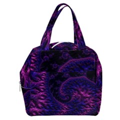 Fractal Mandelbrot Abstract Background Pattern Boxy Hand Bag by danenraven