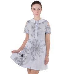 Almond Bread Apple Males Mandelbrot Mathematic Short Sleeve Shoulder Cut Out Dress  by danenraven