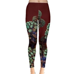 Art 3d Mandelbulb Mandelbrot Fractal Graphic Leggings  by danenraven