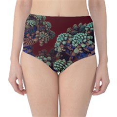 Art 3d Mandelbulb Mandelbrot Fractal Graphic Classic High-waist Bikini Bottoms by danenraven