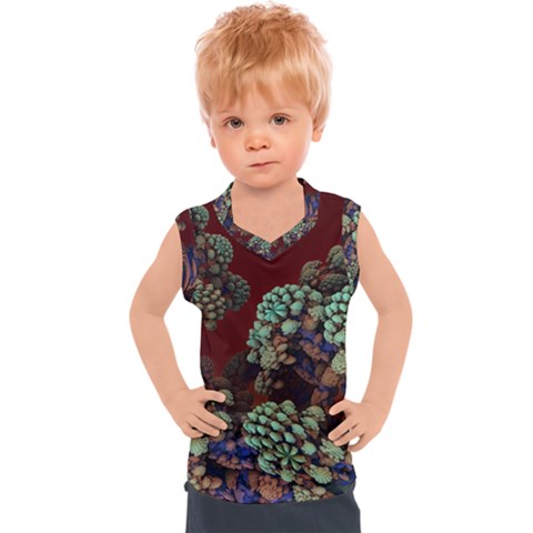 Art 3d Mandelbulb Mandelbrot Fractal Graphic Kids  Sport Tank Top by danenraven