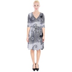 Apple Males Almond Bread Abstract Wrap Up Cocktail Dress by danenraven