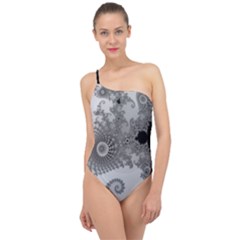 Apple Males Almond Bread Abstract Classic One Shoulder Swimsuit by danenraven