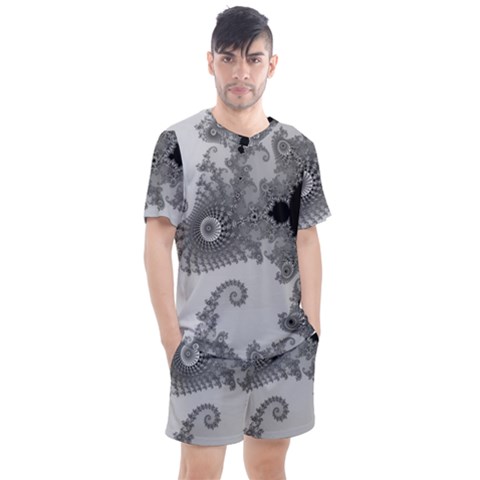 Apple Males Almond Bread Abstract Men s Mesh Tee And Shorts Set by danenraven