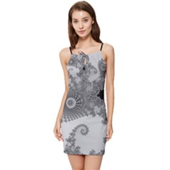 Apple Males Almond Bread Abstract Summer Tie Front Dress