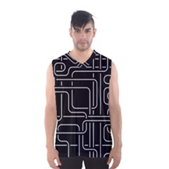 Illustration Circuit Cpu Pcb Electronic Wires Men s Basketball Tank Top by Wegoenart