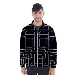 Illustration Circuit Cpu Pcb Electronic Wires Men s Windbreaker by Wegoenart