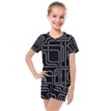 Illustration Circuit Cpu Pcb Electronic Wires Kids  Mesh Tee and Shorts Set View1