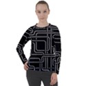 Illustration Circuit Cpu Pcb Electronic Wires Women s Long Sleeve Raglan Tee View1