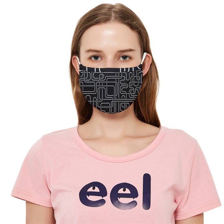 Illustration Circuit Cpu Pcb Electronic Wires Cloth Face Mask (Adult)