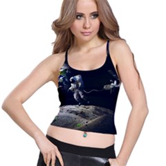 Planet Ball Shaped Universe Science Spaghetti Strap Bra Top by Wegoenart