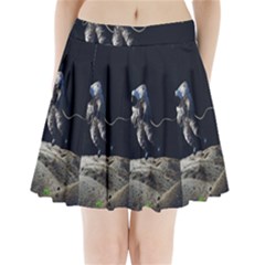 Planet Ball Shaped Universe Science Pleated Mini Skirt by Wegoenart