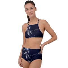 Planet Ball Shaped Universe Science High Waist Tankini Set by Wegoenart