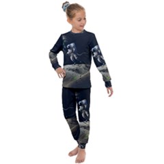 Planet Ball Shaped Universe Science Kids  Long Sleeve Set  by Wegoenart