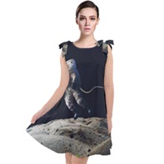 Planet Ball Shaped Universe Science Tie Up Tunic Dress by Wegoenart