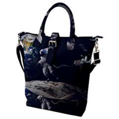 Planet Ball Shaped Universe Science Buckle Top Tote Bag by Wegoenart