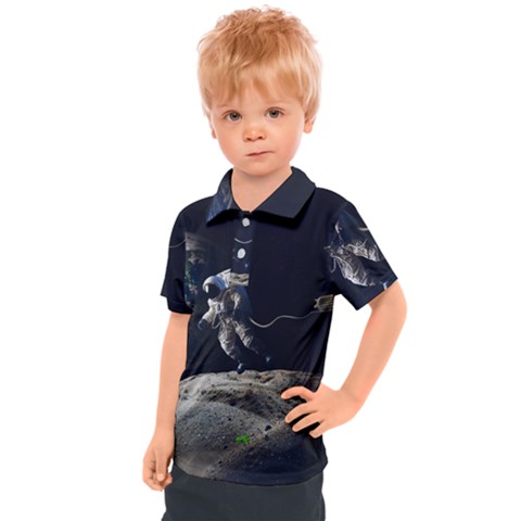 Planet Ball Shaped Universe Science Kids  Polo Tee by Wegoenart