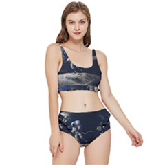 Planet Ball Shaped Universe Science Frilly Bikini Set by Wegoenart