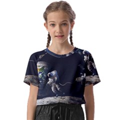 Planet Ball Shaped Universe Science Kids  Basic Tee by Wegoenart