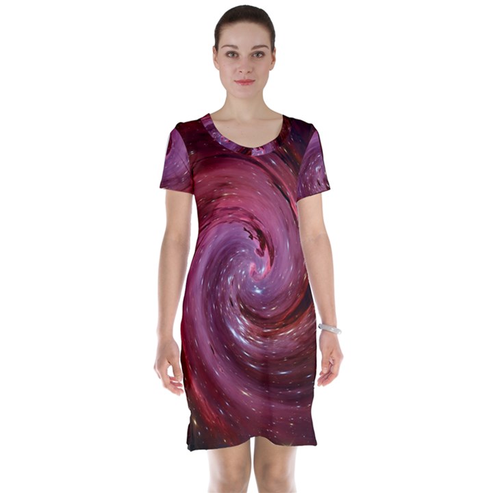 Galaxy Fog Kosmus Universe Short Sleeve Nightdress