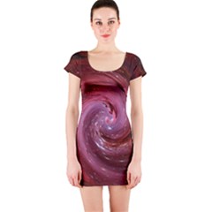 Galaxy Fog Kosmus Universe Short Sleeve Bodycon Dress by Wegoenart