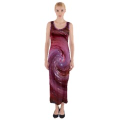 Galaxy Fog Kosmus Universe Fitted Maxi Dress by Wegoenart