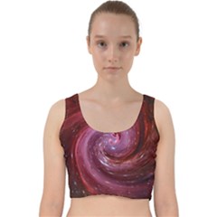 Galaxy Fog Kosmus Universe Velvet Racer Back Crop Top by Wegoenart