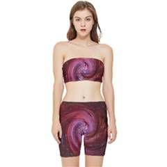 Galaxy Fog Kosmus Universe Stretch Shorts And Tube Top Set by Wegoenart